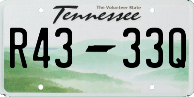 TN license plate R4333Q