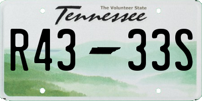 TN license plate R4333S