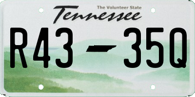 TN license plate R4335Q