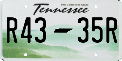 TN license plate R4335R