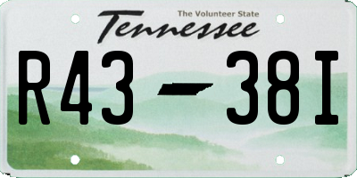 TN license plate R4338I