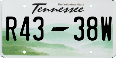 TN license plate R4338W