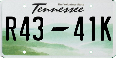 TN license plate R4341K