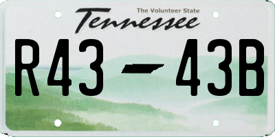TN license plate R4343B