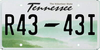 TN license plate R4343I