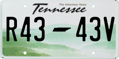 TN license plate R4343V