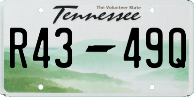 TN license plate R4349Q