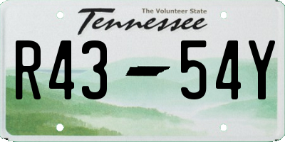 TN license plate R4354Y