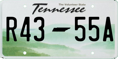 TN license plate R4355A