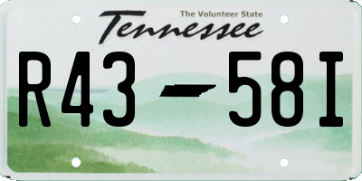 TN license plate R4358I