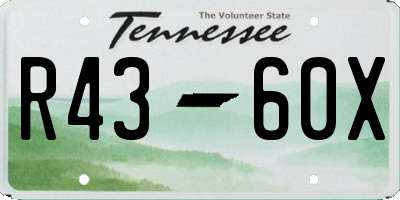 TN license plate R4360X