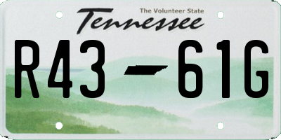 TN license plate R4361G