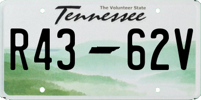 TN license plate R4362V