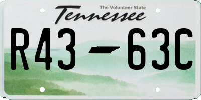 TN license plate R4363C