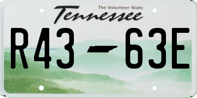 TN license plate R4363E
