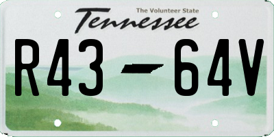 TN license plate R4364V