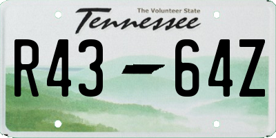 TN license plate R4364Z