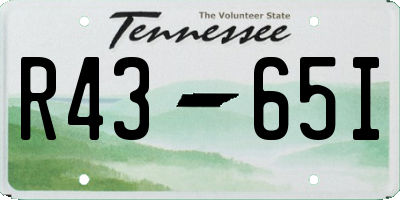 TN license plate R4365I