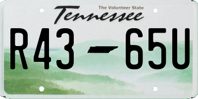 TN license plate R4365U