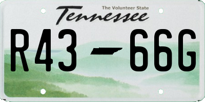 TN license plate R4366G