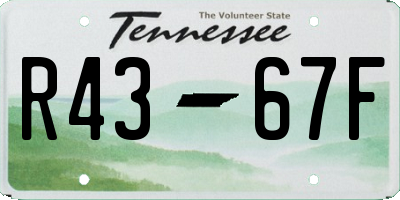 TN license plate R4367F