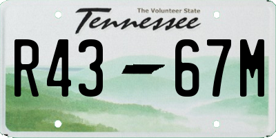 TN license plate R4367M