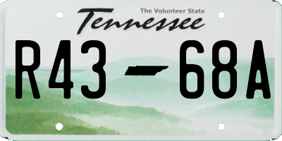 TN license plate R4368A