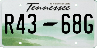 TN license plate R4368G