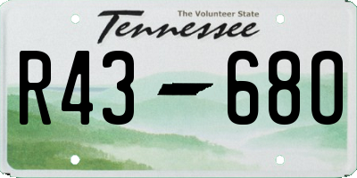 TN license plate R4368O