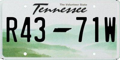 TN license plate R4371W