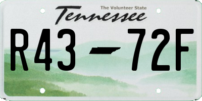 TN license plate R4372F