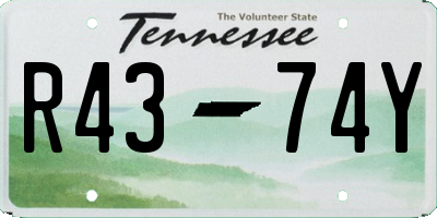 TN license plate R4374Y