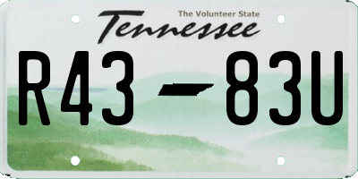 TN license plate R4383U