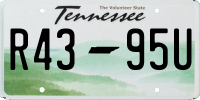 TN license plate R4395U