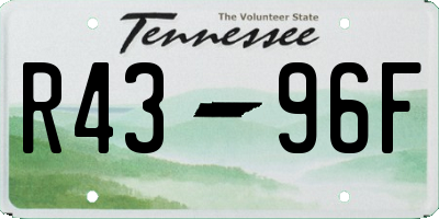 TN license plate R4396F