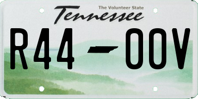 TN license plate R4400V