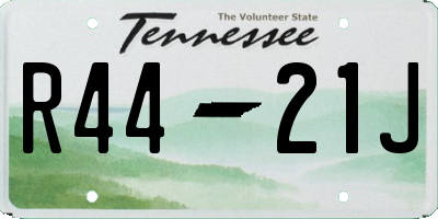 TN license plate R4421J
