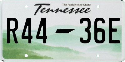 TN license plate R4436E
