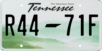 TN license plate R4471F