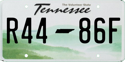 TN license plate R4486F