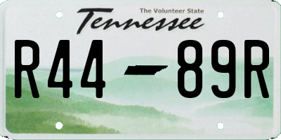 TN license plate R4489R