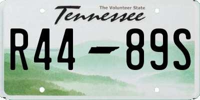 TN license plate R4489S