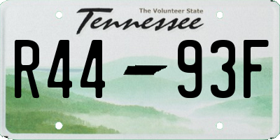TN license plate R4493F