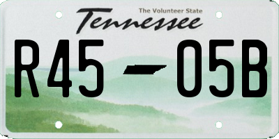 TN license plate R4505B