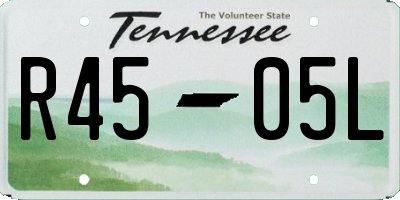 TN license plate R4505L