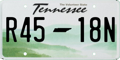 TN license plate R4518N