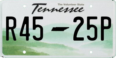 TN license plate R4525P