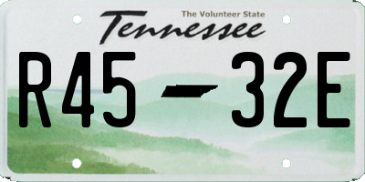 TN license plate R4532E