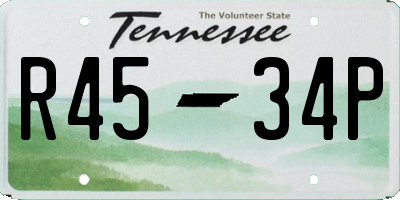 TN license plate R4534P