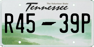 TN license plate R4539P